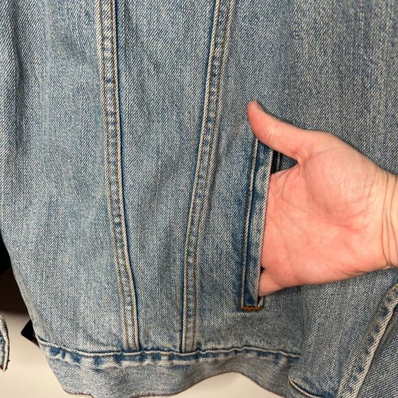 Vintage Levi Strauss Signature Denim Coat Jean Trucker Jacket Size 4XL Cotton - Picture 6 of 11